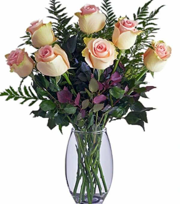 6 White Rose Medley - Sunny Flower Delivery