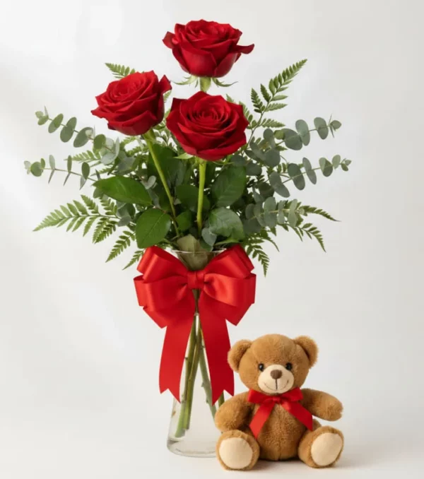 Cuddly Teddy Rose - Sunny Flower Delivery