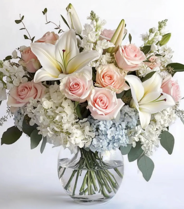Irory Colored Roses Precious Pink and Ivory Roses - Sunny Flower Delivery