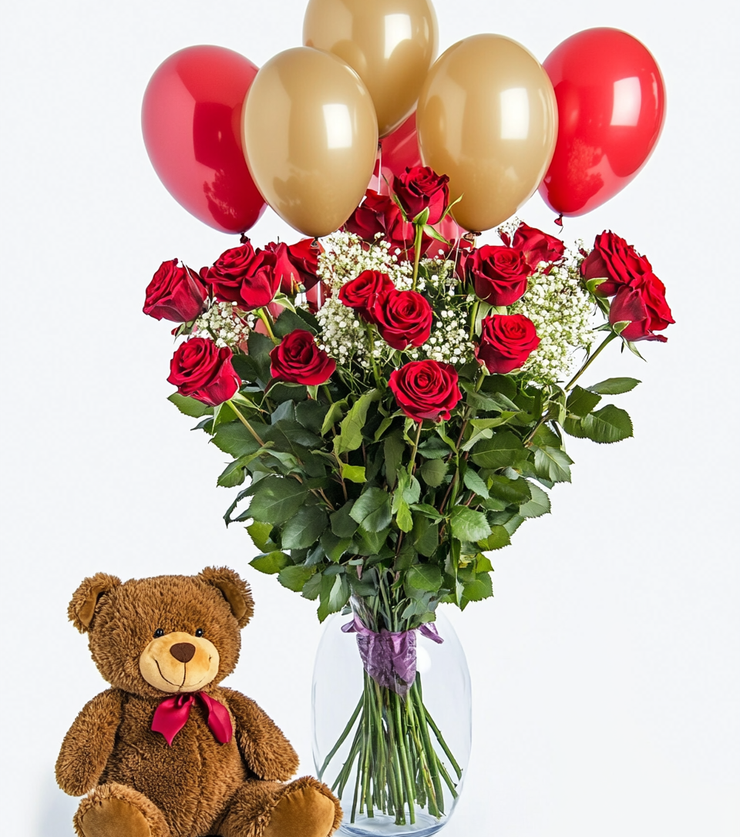 Roses Ballons Teddy Roses Ballons Teddy