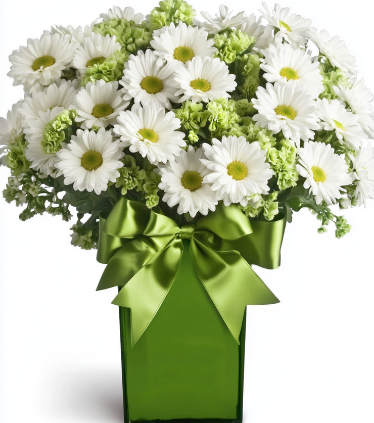 White and Green Blossoms